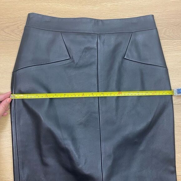 REISS Reagan Leather Pencil Skirt - Picture 15 of 16